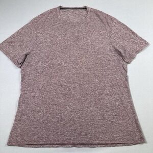 Lululemon Drysense Shirt Mens 2XL Red Heather Training Short Sleeve *Small Flaw*
